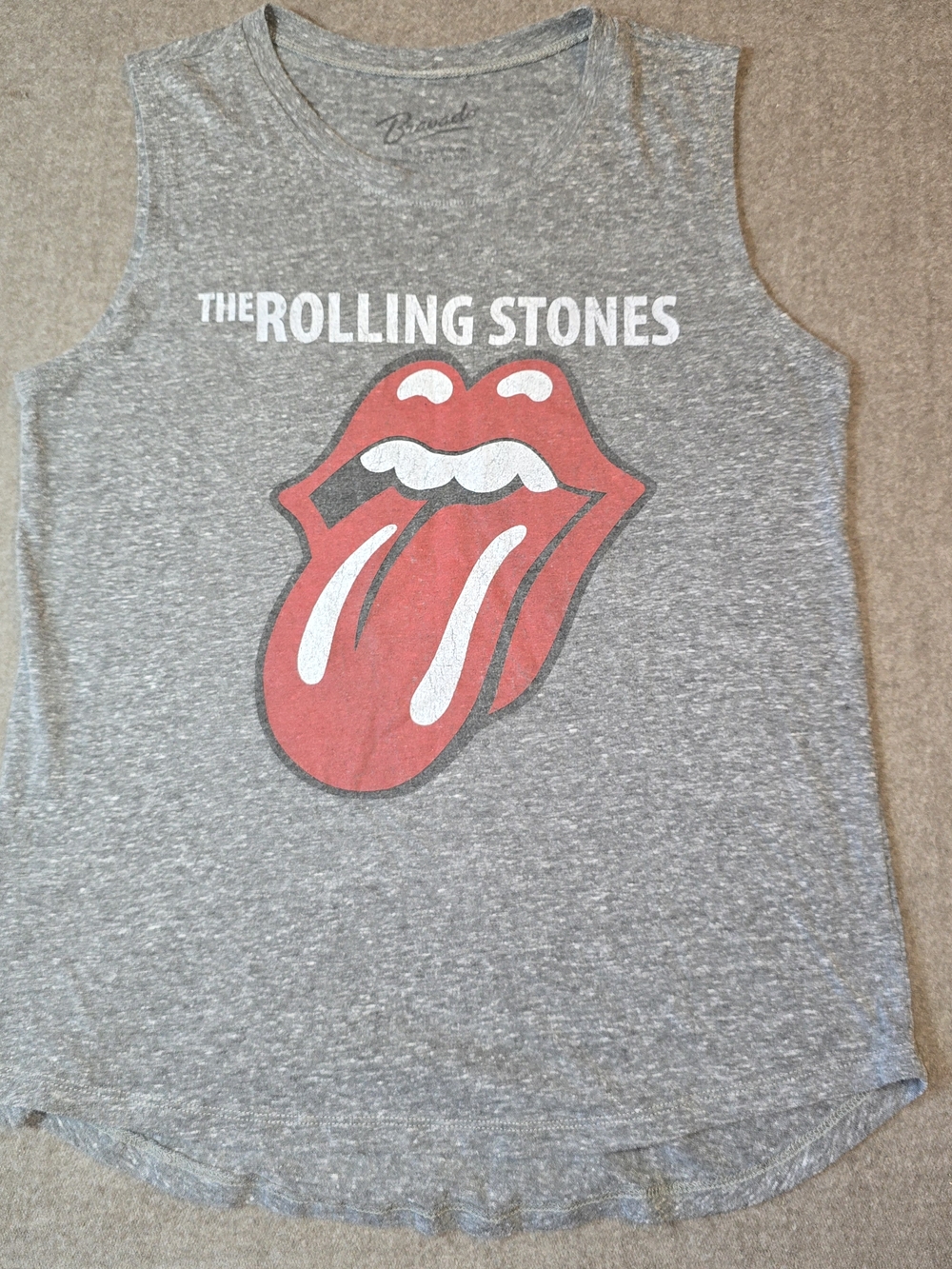 Bravado Gray Rolling Stones Muscle Tee Lightweight Small